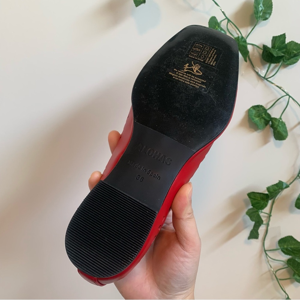 ALOHAS Sway Slit Leather Ballet Flats - Picture 8 of 9
